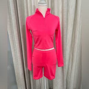 Pink Long Sleeve Top and Shorts Set Cabo Couture